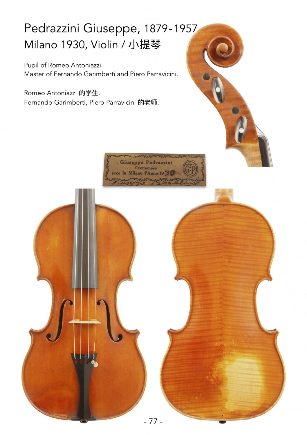 Pedrazzini violin cheap
